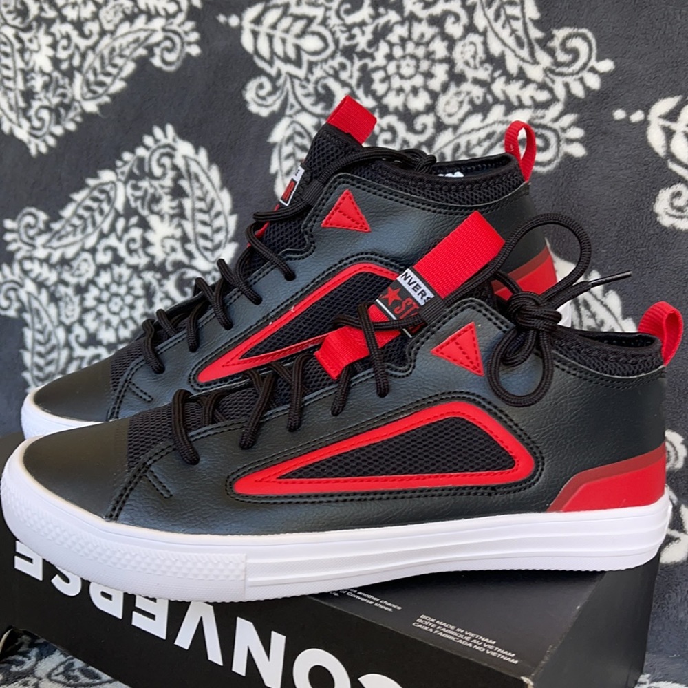 Converse Chuck Taylor All Star Ultra OX Black/University Red/White MEN`S - Picture 8 of 16